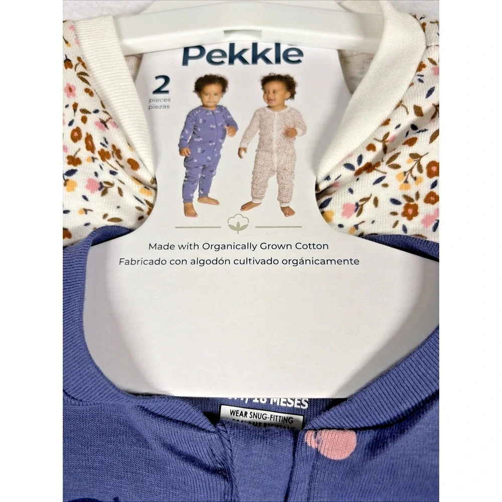 Pekkle 2-pack Sleepers - Cherries & Flowers - 18M - NWT